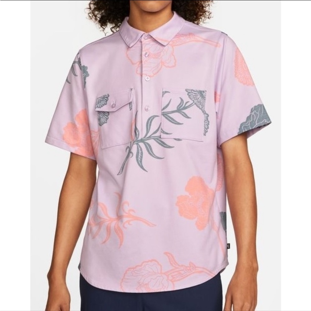 Nike SB Printed Knit Shirt Pink Floral